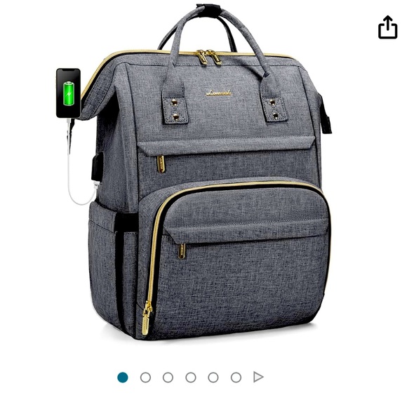 Lovevook Handbags - LOVEVOOK Laptop Backpack 15.6 Inch Waterproof Anti-theft Travel USB Charging NWT